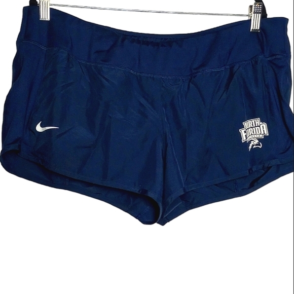 XXL NIKE SHORTS Dri-fit Wicking Workout Running Built in Panty Navy Blue Florida - Picture 3 of 8